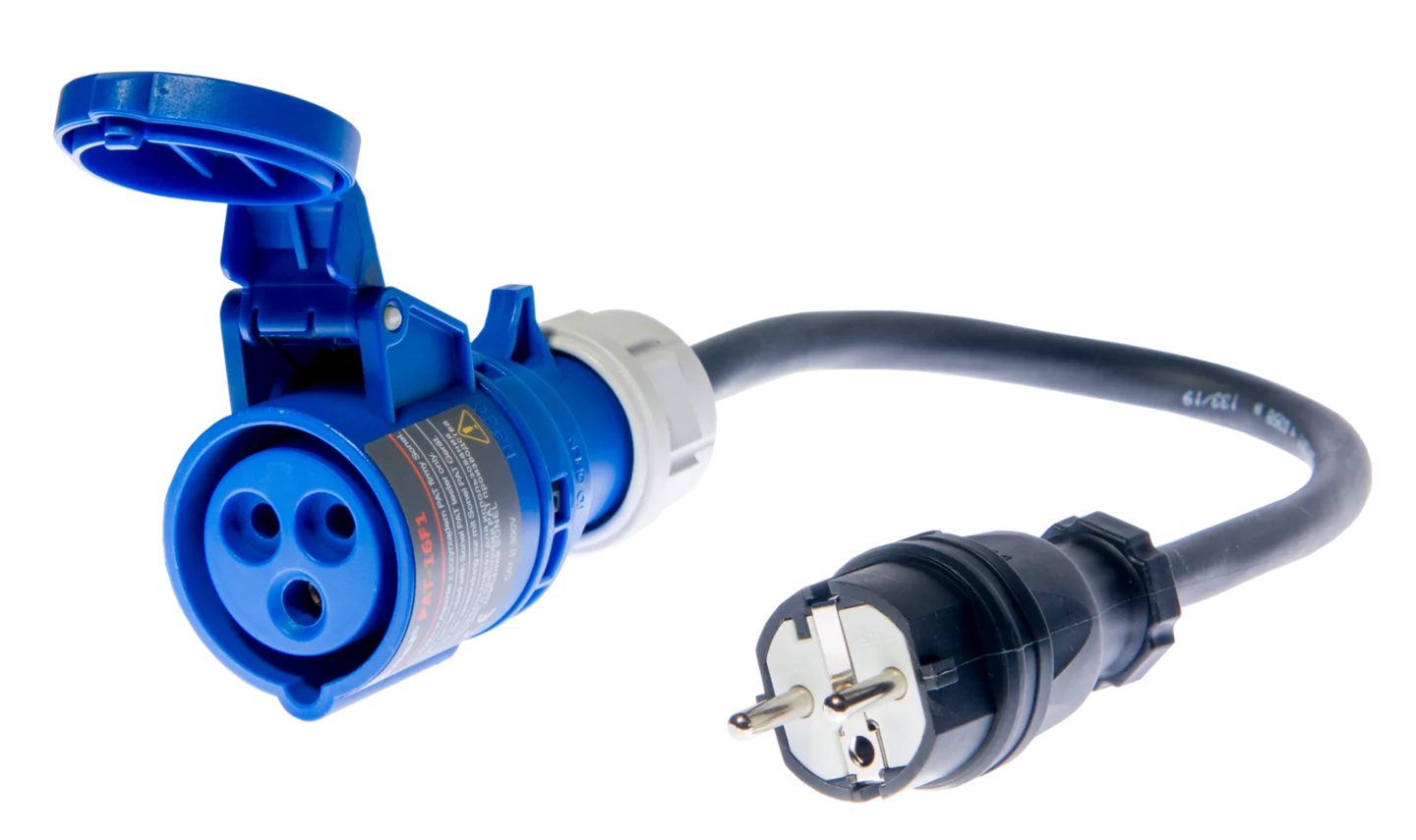 Adapter for industrial sockets 16A