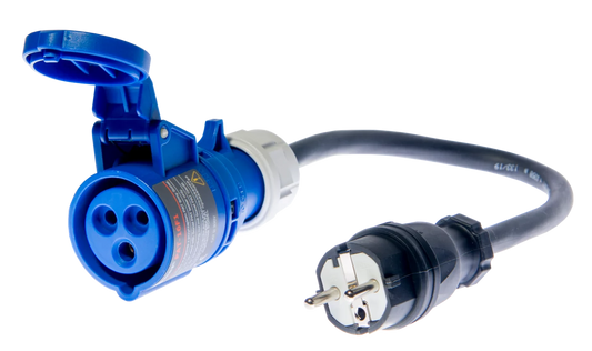 Adapter for industrial sockets 16A