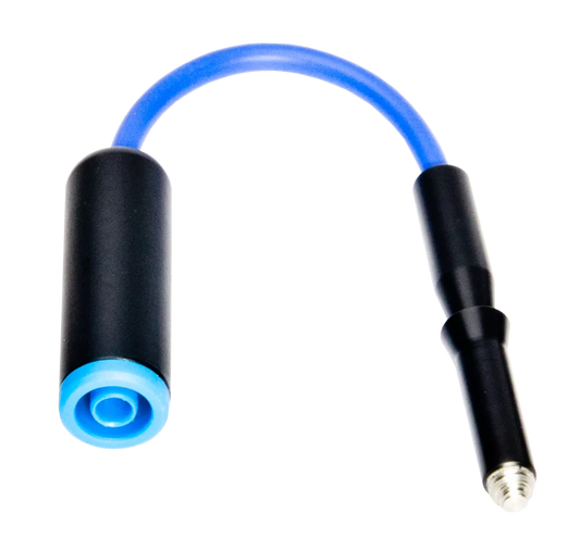 Adapter for a connector rail with M4 and M6 thread; blue