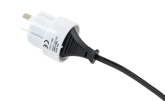 Travel adapter (AU version, 2-pin), EU (CEE 7/16) --> Type I (AS 3112)