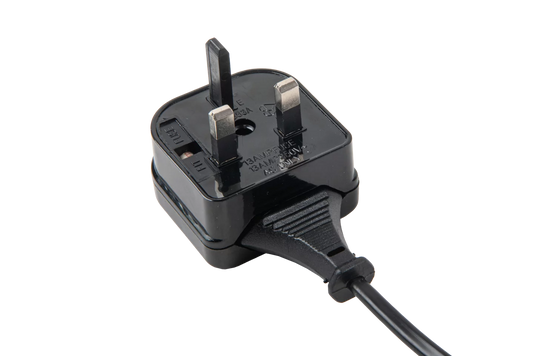 Travel adapter (UK version, 2-pin), EU (CEE 7/16) --> Type G (BS 1363)