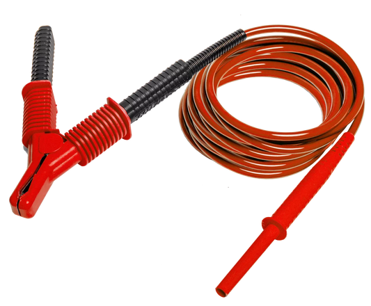 Test lead 20 m red 15 kV, CAT IV 1000V witch crocodile clip
