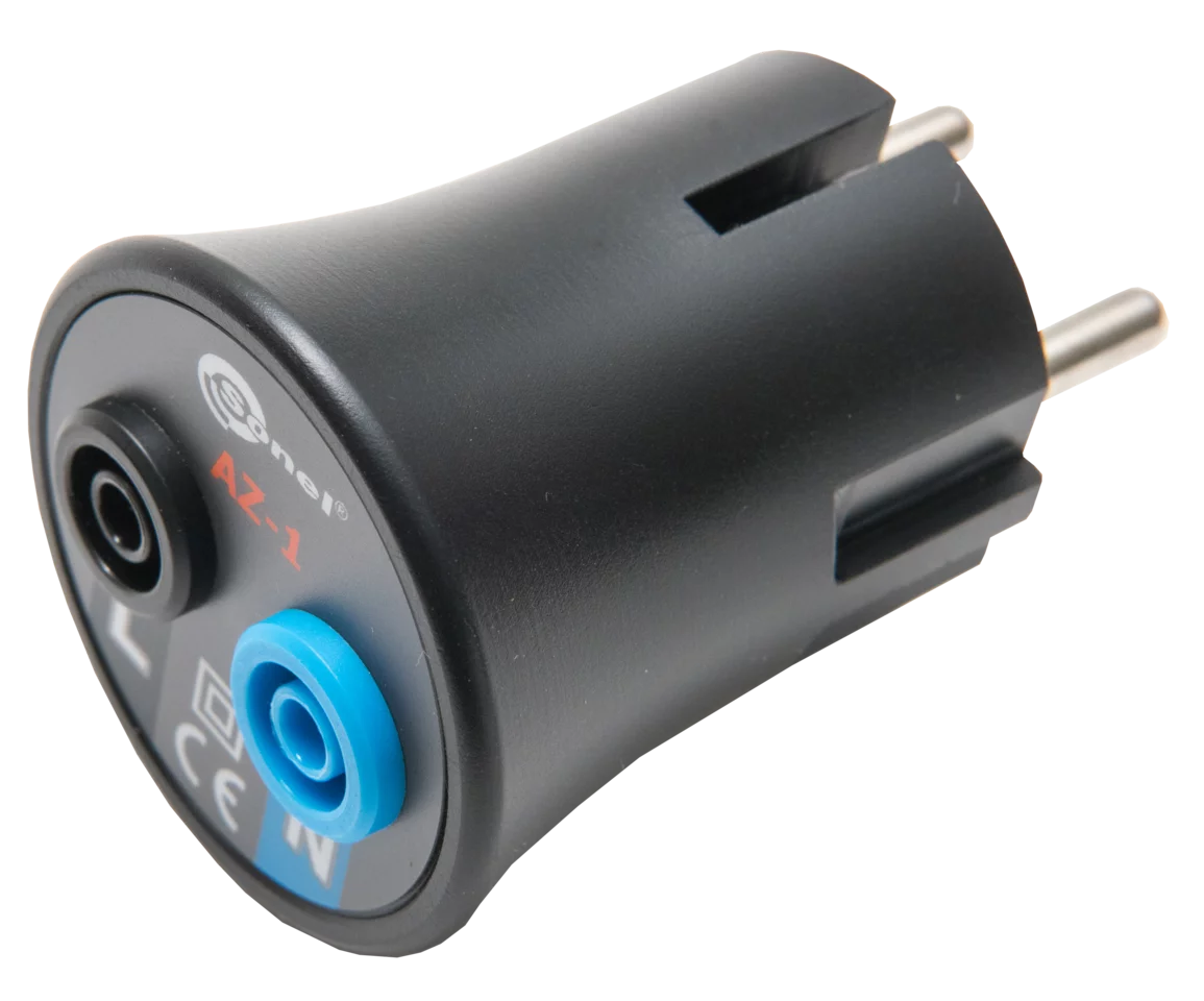 AZ-1  Power supply adapter (mains plug/banana sockets)