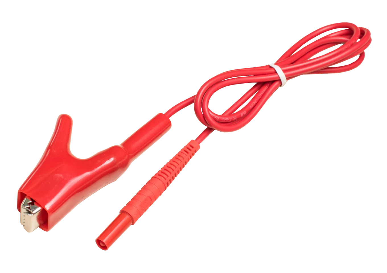Test lead 1.2 m, red, 1 kV (terminated in a crocodile clip)