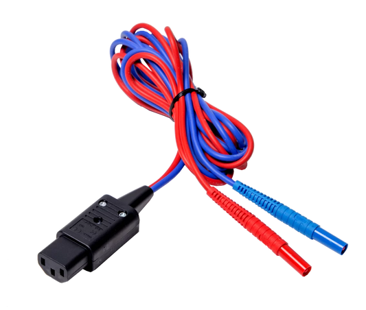 2-core test lead 2.1 m (IEC C13 / banana plugs)