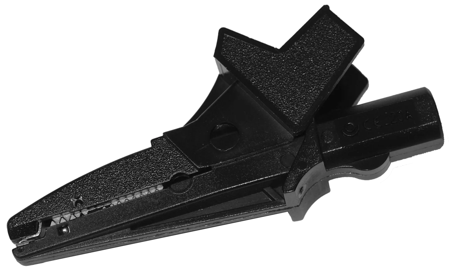 K-01  Crocodile clip, black, 1 kV, 20 A