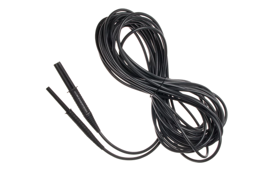 Test lead with banana plugs 20 m; 11 kV; black; shielded