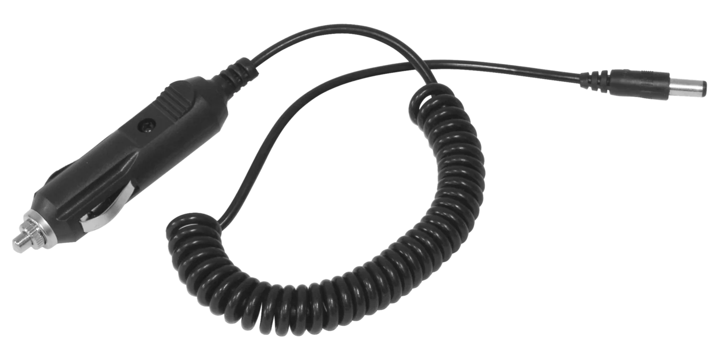 Battery charging cable for 12 V car sockets