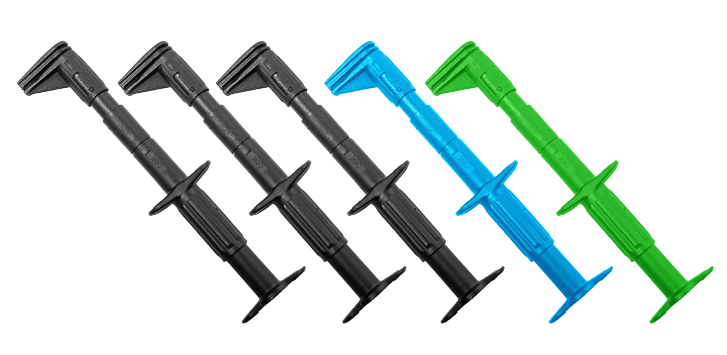 Flat test clip, set - 5 pcs. (grip - banana socket)