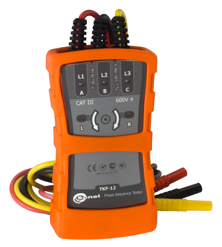 TKF -12 Phase Sequence Tester (120-690V) 10-70 Hz