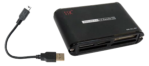 External SD card reader (USB)