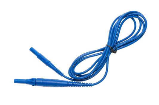 Test lead 2 m CAT IV 1000V (banana plugs, fused 10 A) blue