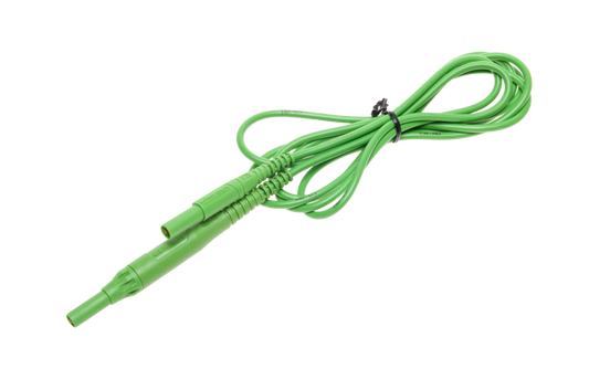 Test lead 2 m CAT IV 1000V (banana plugs, fused 10 A) green