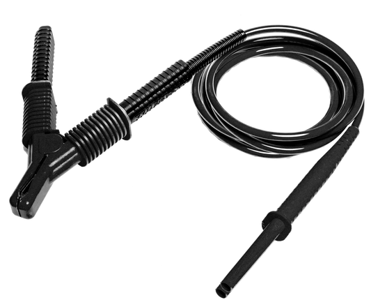 Test lead 1,8 m black 15 kV, shielded with crocodile clip
