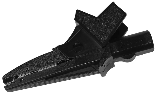 K-01  Crocodile clip, black, 1 kV, 20 A