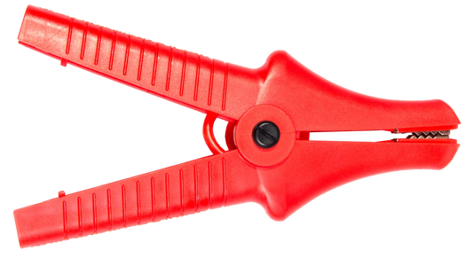 K-09  Crocodile clip, red, 11 kV, 32 A