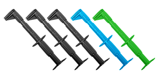 Flat test clip, set - 5 pcs. (grip - banana socket)