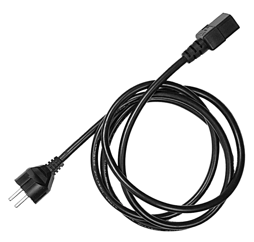 Mains power cable Uni-Schuko / IEC C19 plug