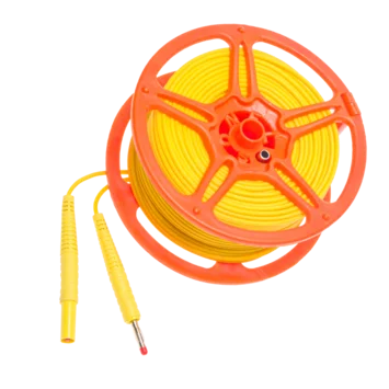 Test lead 30 m earth resistance  (on a reel, banana plugs) yellow
