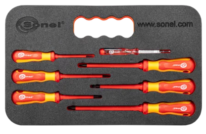 Screwdriver set 6-pieces + voltage tester
